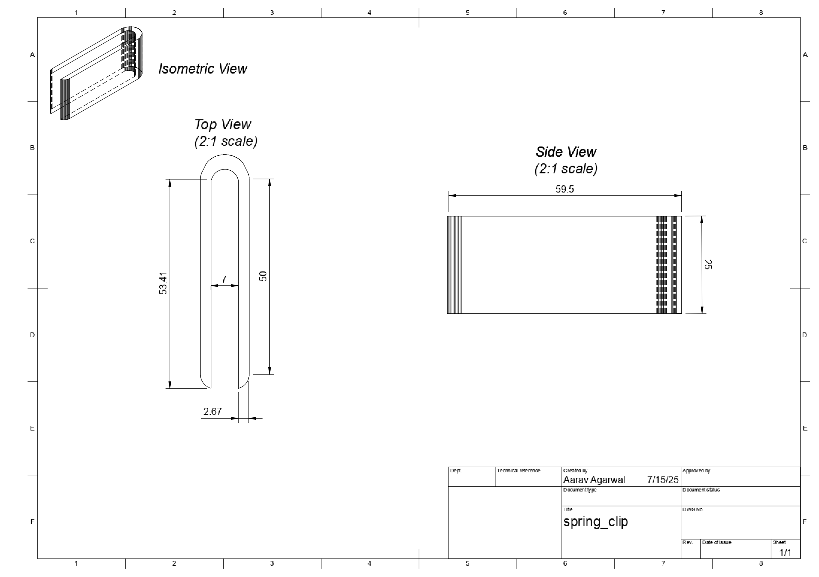 Clip CAD Drawing